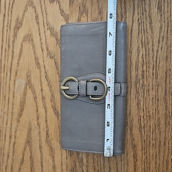 Coach Legacy Garcia Trifold gray leather wallet with pink interior - Picture 13 of 15